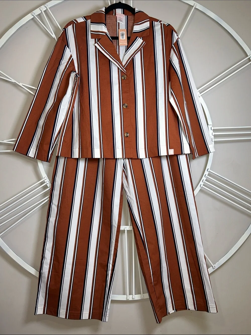 NWT ThirdLove Essential Cotton PJ Set in Sedona Stripe